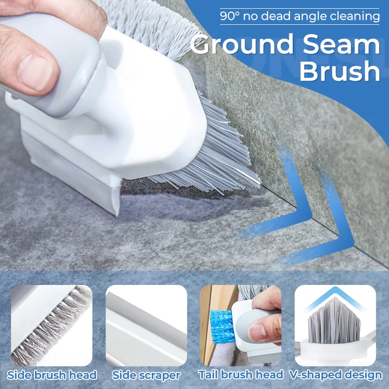 

4 in1 Multifunctional Bathroom Notch Ground Seam Brush Handheld Ceramic Tile Floor Cleaning Brushes For Windows Crevice Cleaning