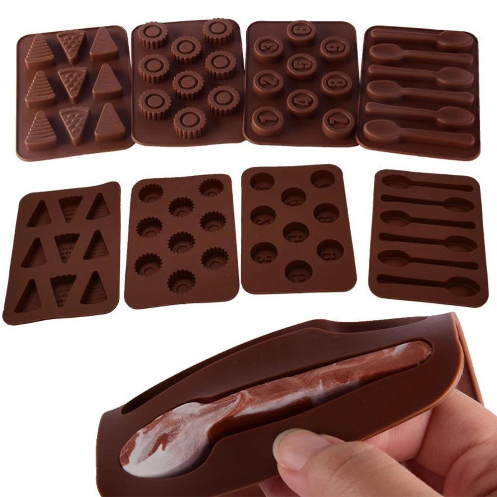 

Heart Square Chocolate Mold Candy Mold Silicone Five-pointed Star For Jelly Fudge Truffle Ice Cube Baking Tools