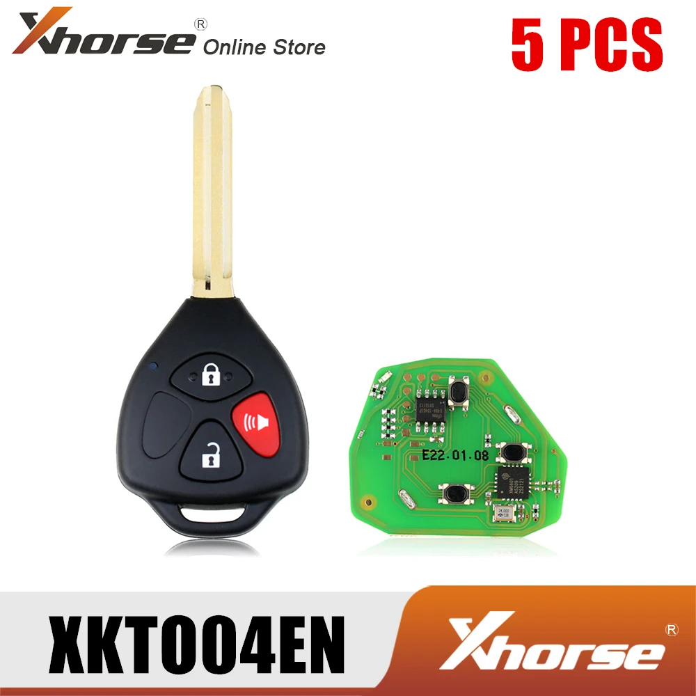 

XHORSE XKTO04EN Universal Remote Key For Toyota Wired XKTO04EN Keys 3 Buttons 5PCS/Lot