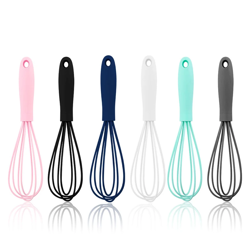 

6-дюймовый венчик из нержавеющей стали и силикона, венчик, цветной венчик, миксер, мини инструменты для выпечки