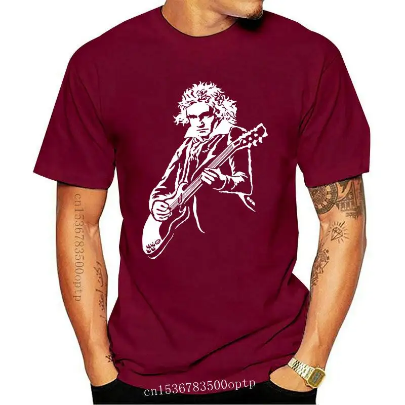 

Модный новый битовен рок! Футболка мужская хлопковая с коротким рукавом и круглым вырезом