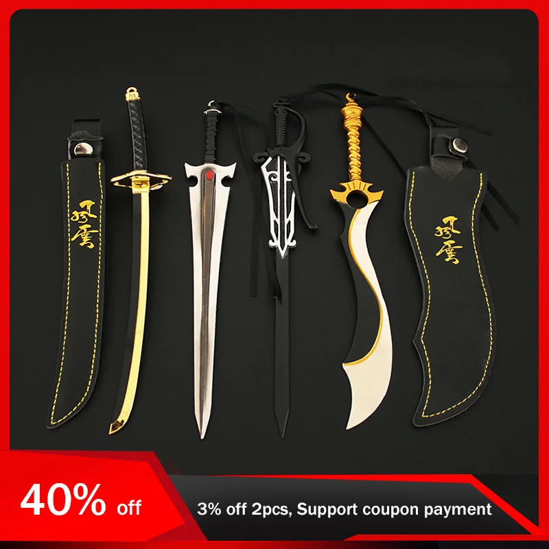 

FengYun Anime Sword Weapon Toy Model Broken Army Wolf Saber Bipolar Cosplay Sword Imperial Shadow Alloy Kids Toy Katana Gifts