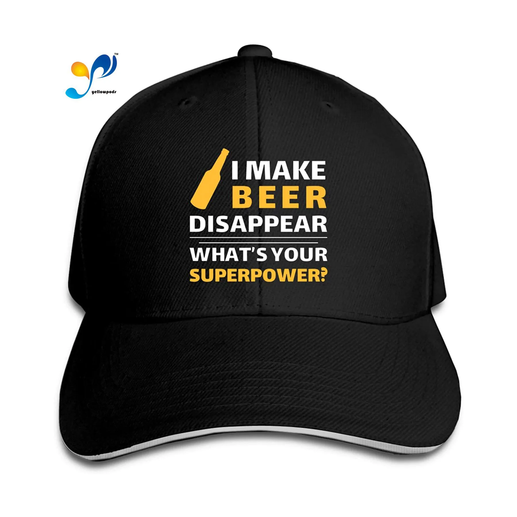 

I Make Beer Disappear What's Your Superpower Hat Man's Women Casquette Sandwich Sun Hat Moto Gp Baseball Cap