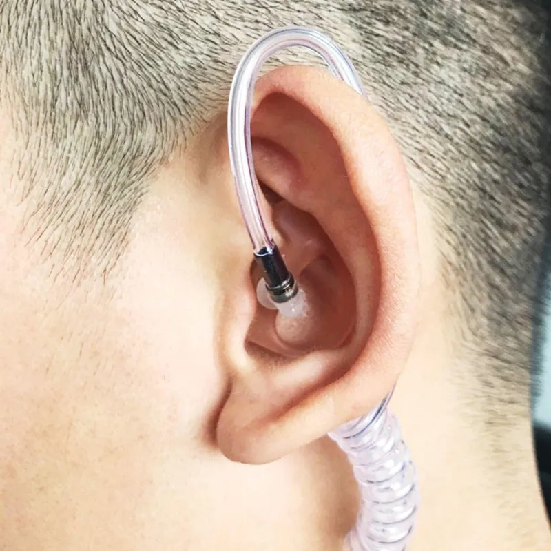 Pink 2 PairSmall Radio Air Acoustic Coil Tube Audio Kits Replacement Earmold Earbud Earplug for Motorola Kenwood Walkie Talkie