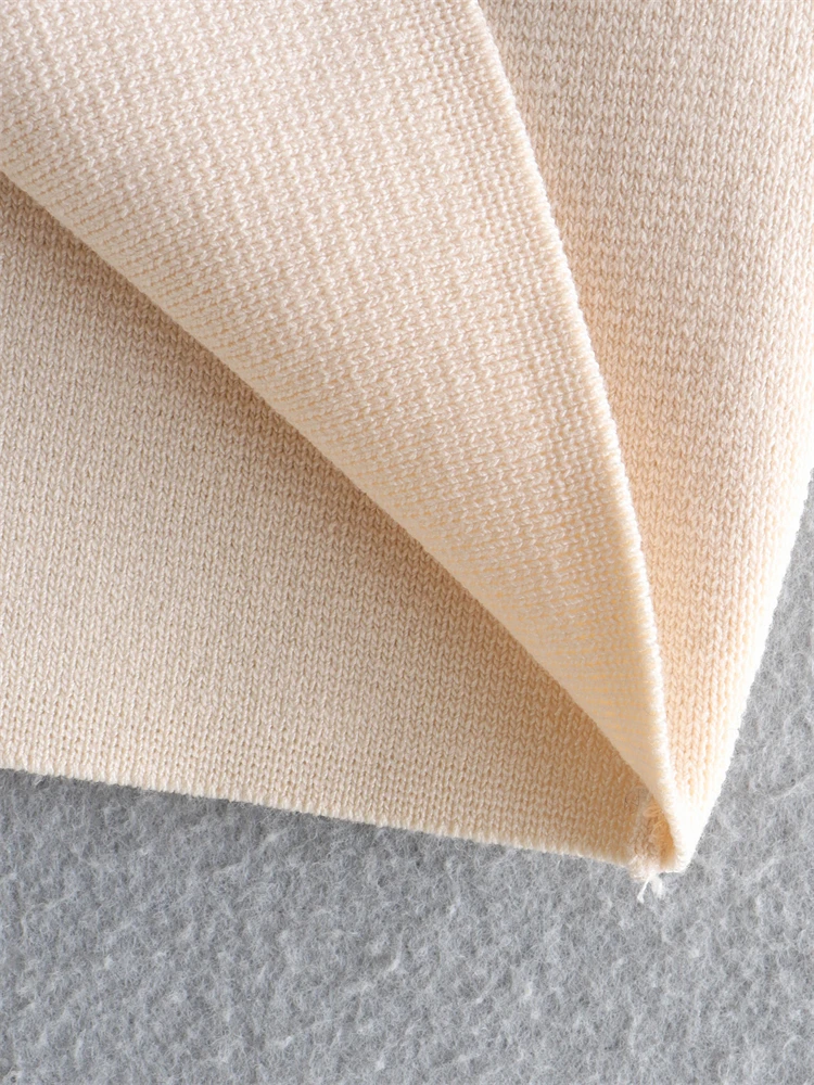 Женский трикотажный свитер-водолазка без рукавов KEYANKETIAN ZA TRAF облегающий