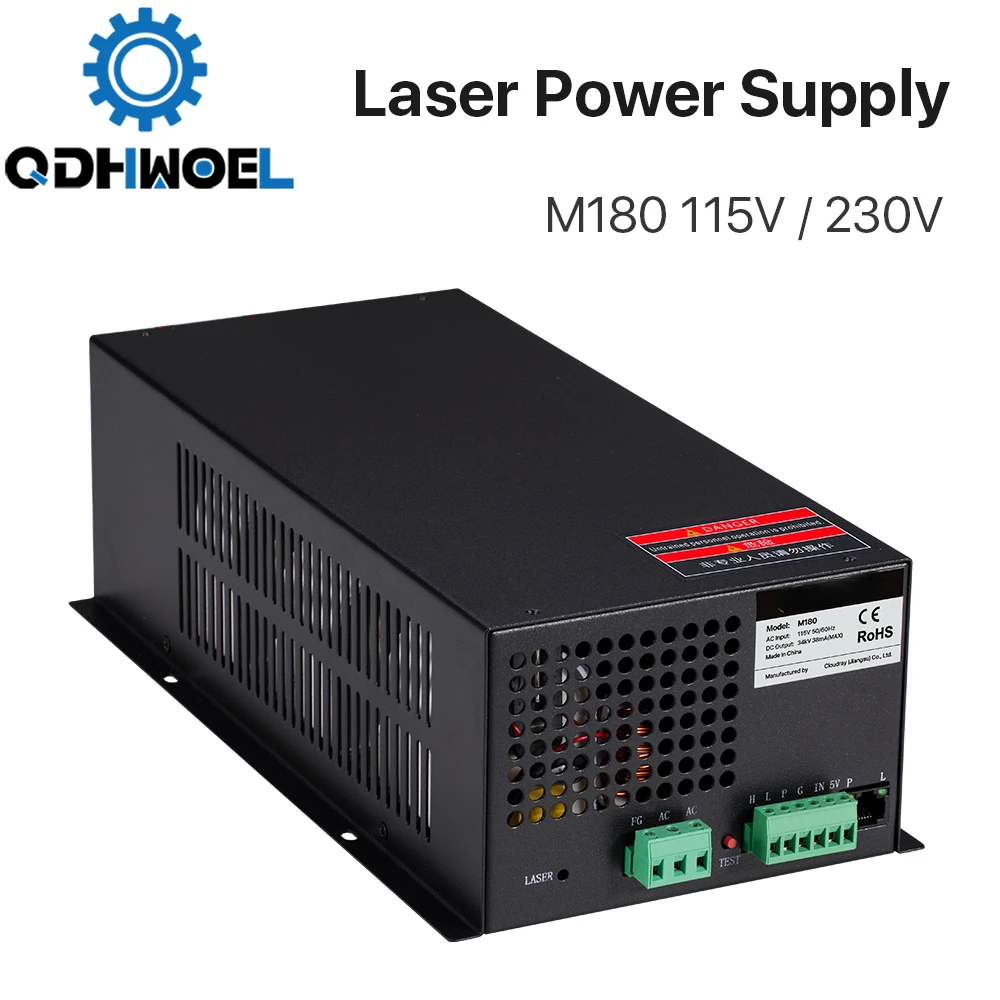 

180W CO2 Laser Power Supply M180 115V 230V Laser Tube Power Equipment for CO2 Laser Engraving Cutting Machine