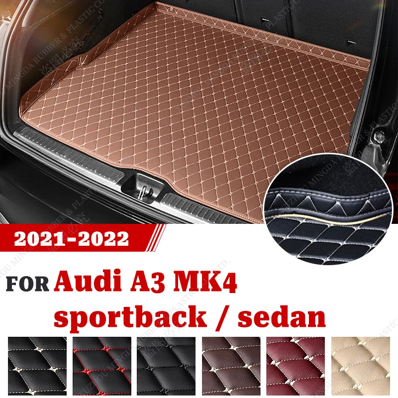 

Коврик для багажника автомобиля для Audi A3 Sportback/Sedan MK4 2021 2022, автомобильные аксессуары на заказ, украшение интерьера автомобиля