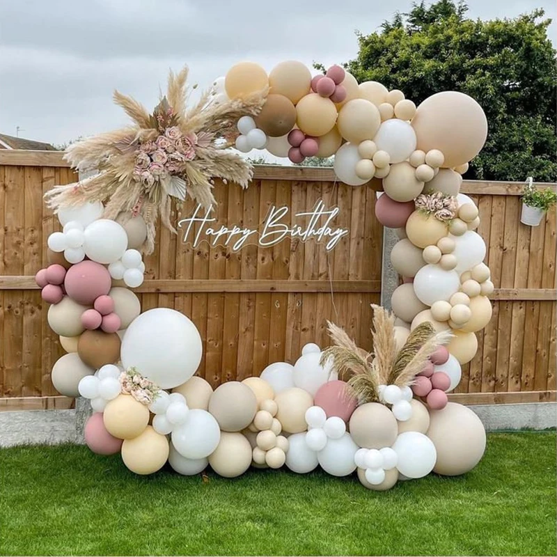 

Dusty Pink Peach Balloons Garland Arch Kit for Wedding Baby Shower Birthday Party Decorations Ballon Anniversaire