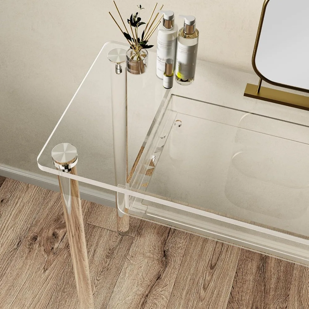 Акриловый комод для макияжа — прозрачный с ящиками спальни длина 15 7 дюйма X 31 5