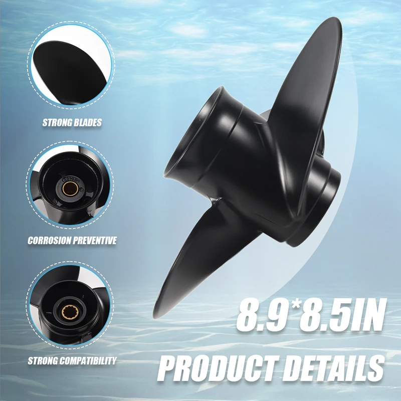 8 9X8 5 Черный подвесной гребной винт для лодки 2-тактного двигателя Tohatsu 9 л.с. из