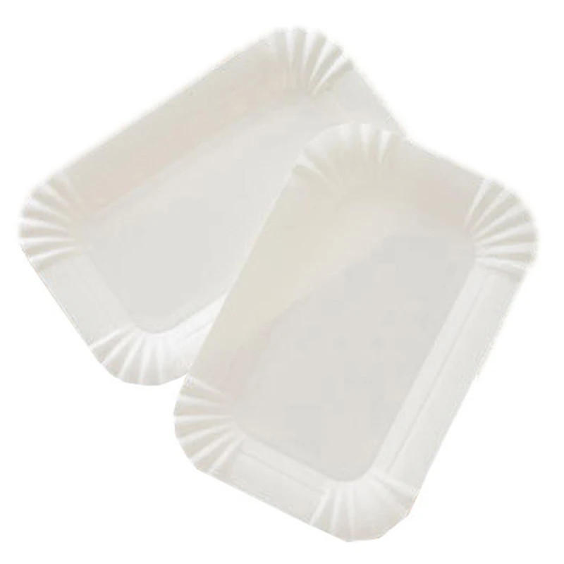 Одноразовый поднос для торта 50/100 шт. белая бумажная тарелка пирога одноразовый