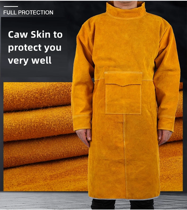 Кожаный замшевый защитный костюм для электрической сварки огнестойкий рабочая