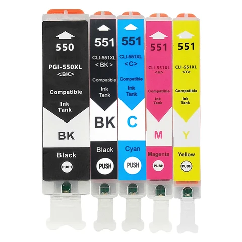 Чернильный картридж PGI550 551 XL для Canon PGI 550 CLI551, совместимый принтер Pixma MG7150 MX725 IX6850 MG5450 IP7200