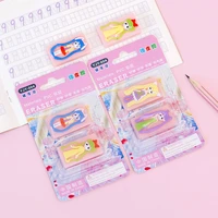 creative cute pretty girl embossed jelly eraser set student stationery