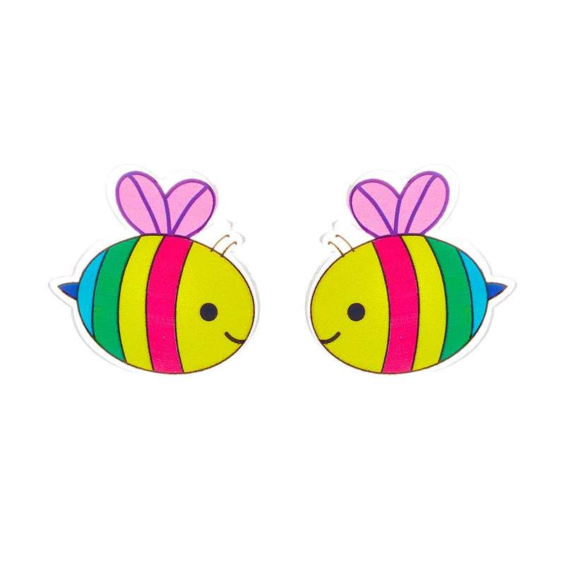 YAOLOGE акриловые Мультяшные милые красочные серьги в виде рыбы для женщин новые