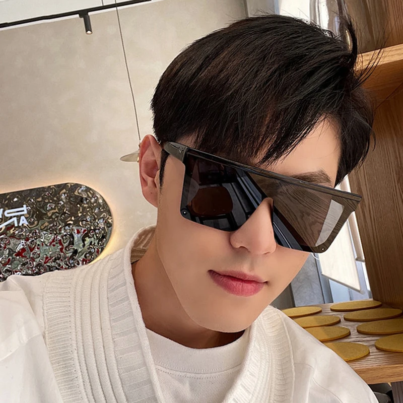 

Солнцезащитные очки в ретро-стиле для мужчин и женщин, оверсайз квадратной формы, Модные Винтажные, для езды