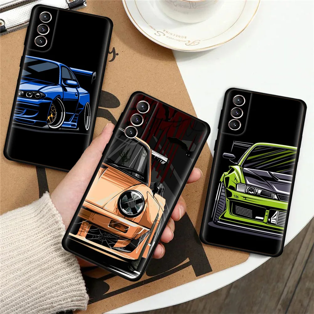 

Sports Cars Comic Case For Samsung Galaxy S22 S23 S20 FE S21 Ultra S10 S9 S8 Plus S10e S7 Edge Fashion Soft Phone Cover