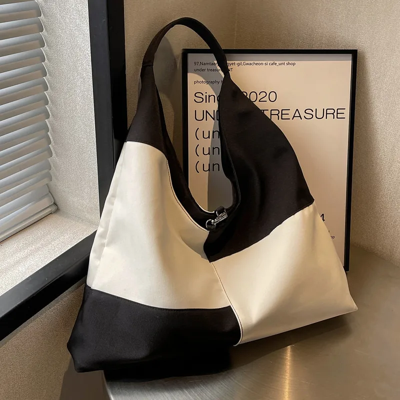 CGCBAG 2023 Fashion Canvas Shoulder Bags For Women Casual Large Capacity Female Tote Bag Simple Commuting Women Designer Handbag