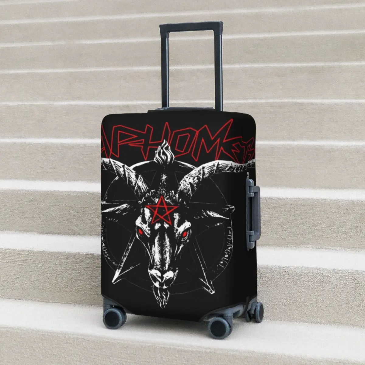 

Baphomet Sabbatic Goat Devil Suitcase Cover satan steven rhodes Flight Business Practical Luggage Case Protection