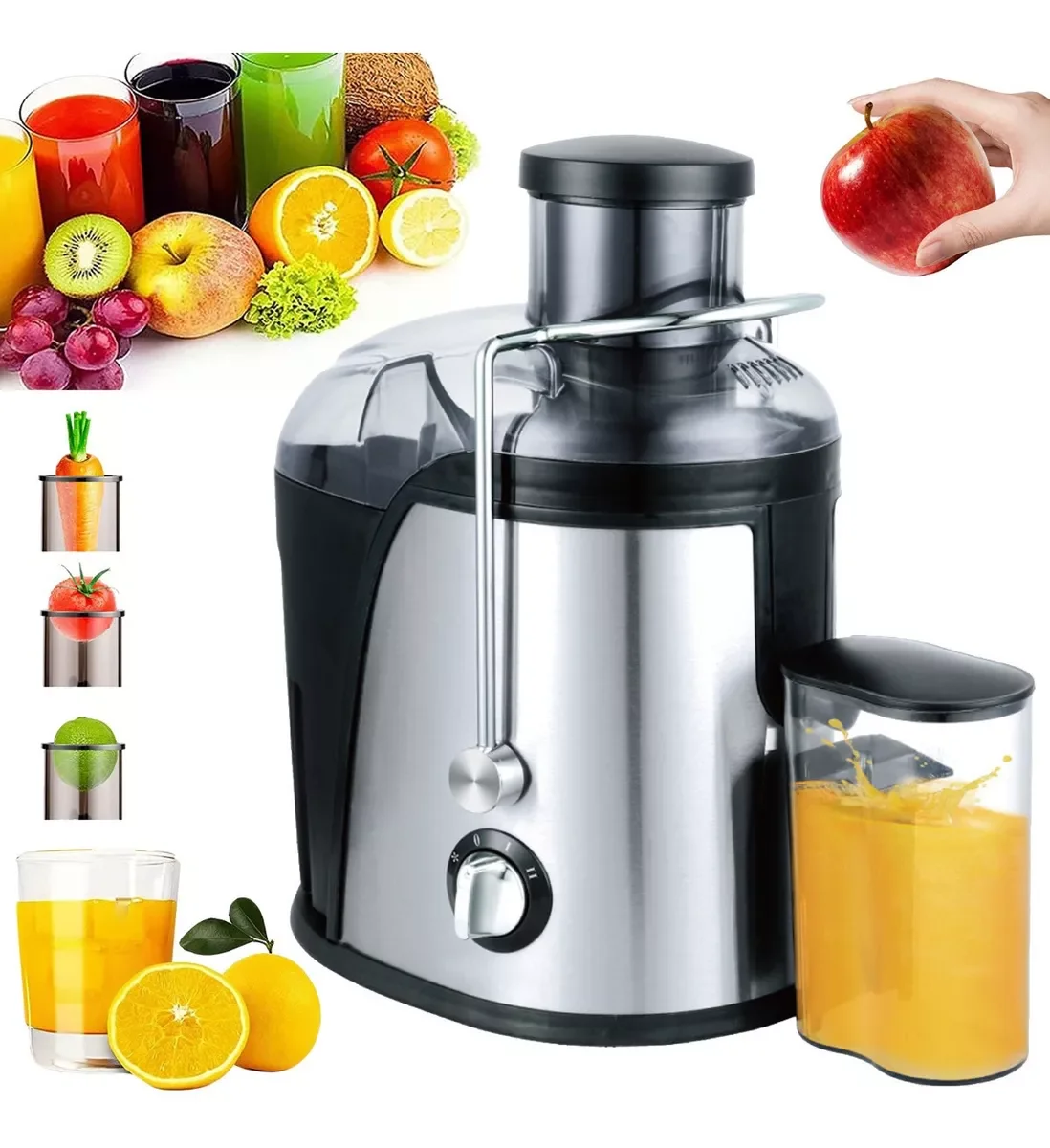 

Juice Extractor Electric Squeezer Fresh Juice Blender of Fruit Lemon Vegetable Centrifugal Separator Kitchen Automatic Mixer