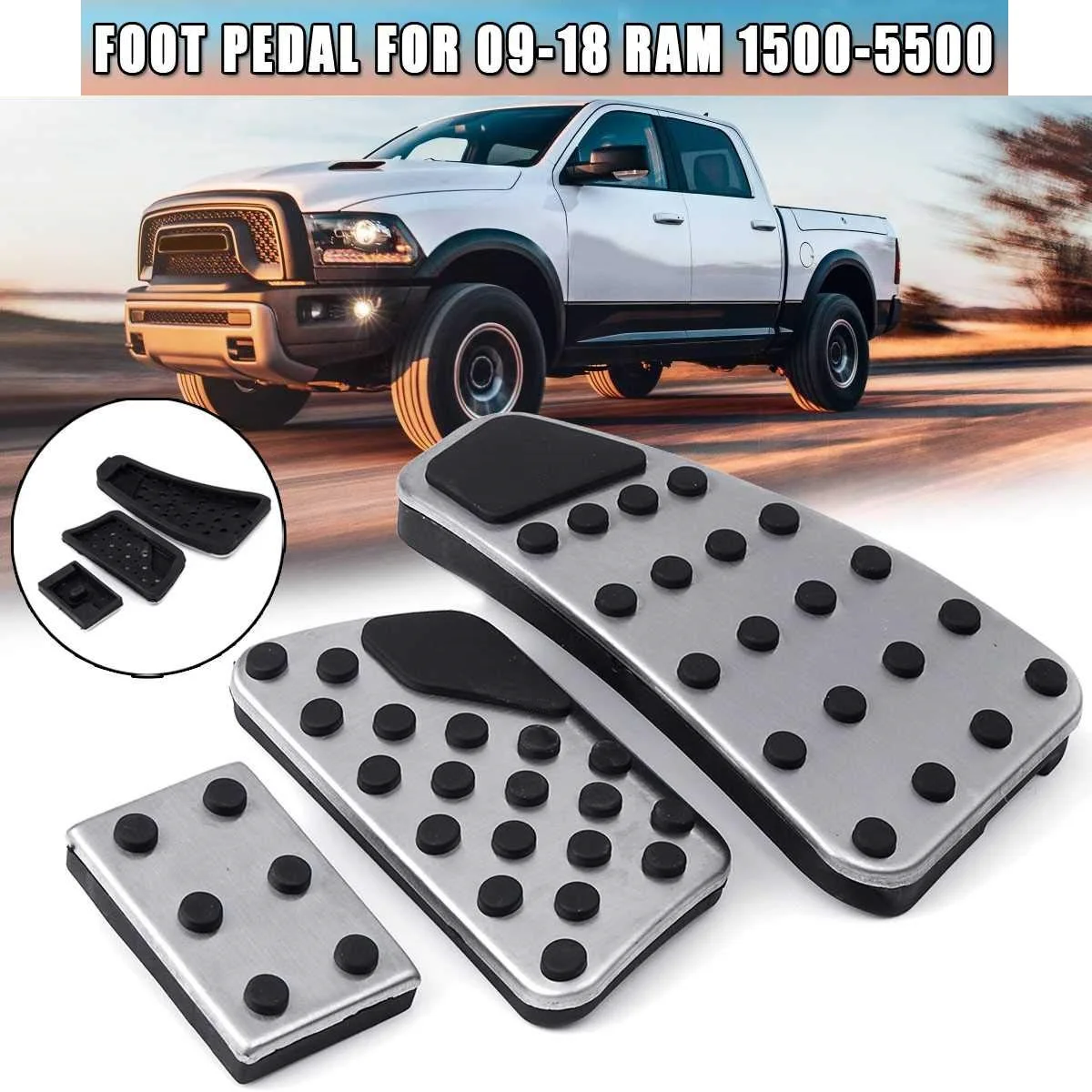 Комплект накладок на педаль газа акселератора накладки тормоза для Dodge Ram 2011-2019 1500
