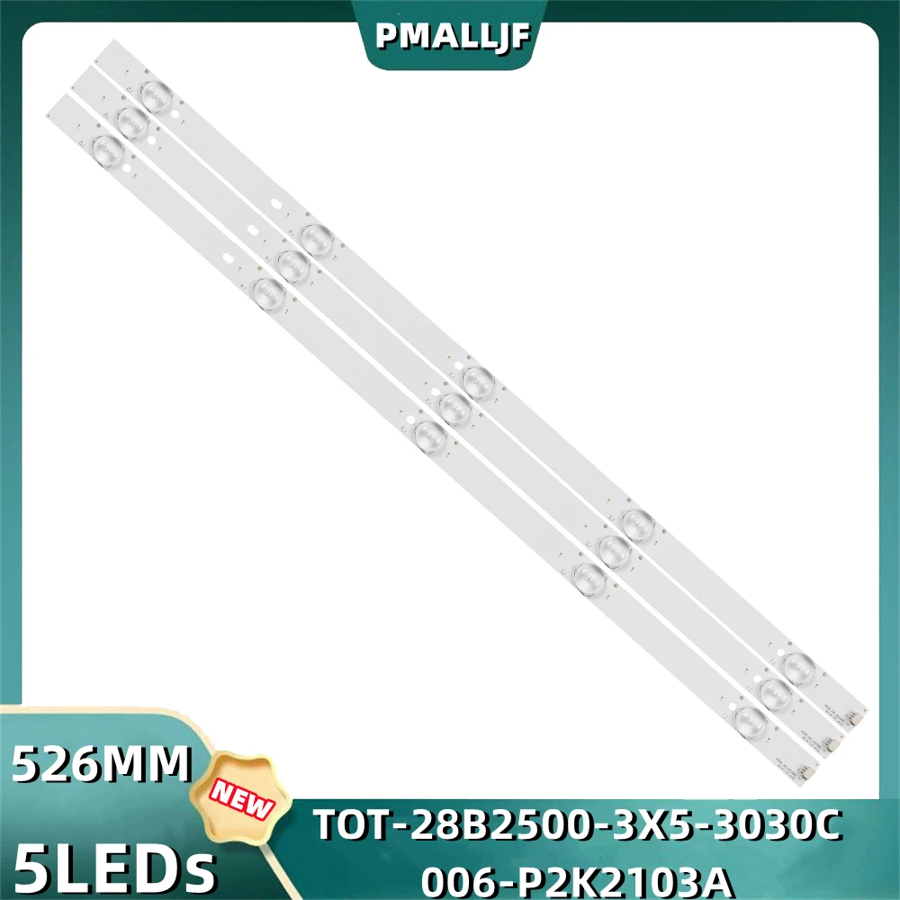 

3Pcs/Set LED Backlight Strip For TCL H28V9900 H28VPP00 4C-LB280T-YH1 4C-LB280T-YH2TOT-28B2550-3030C-5S1P 006-P2K2071A Ph28b25dg