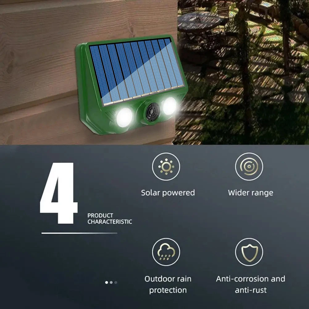 Ультразвуковой драйвер для животных на солнечной энергии с красной и белой