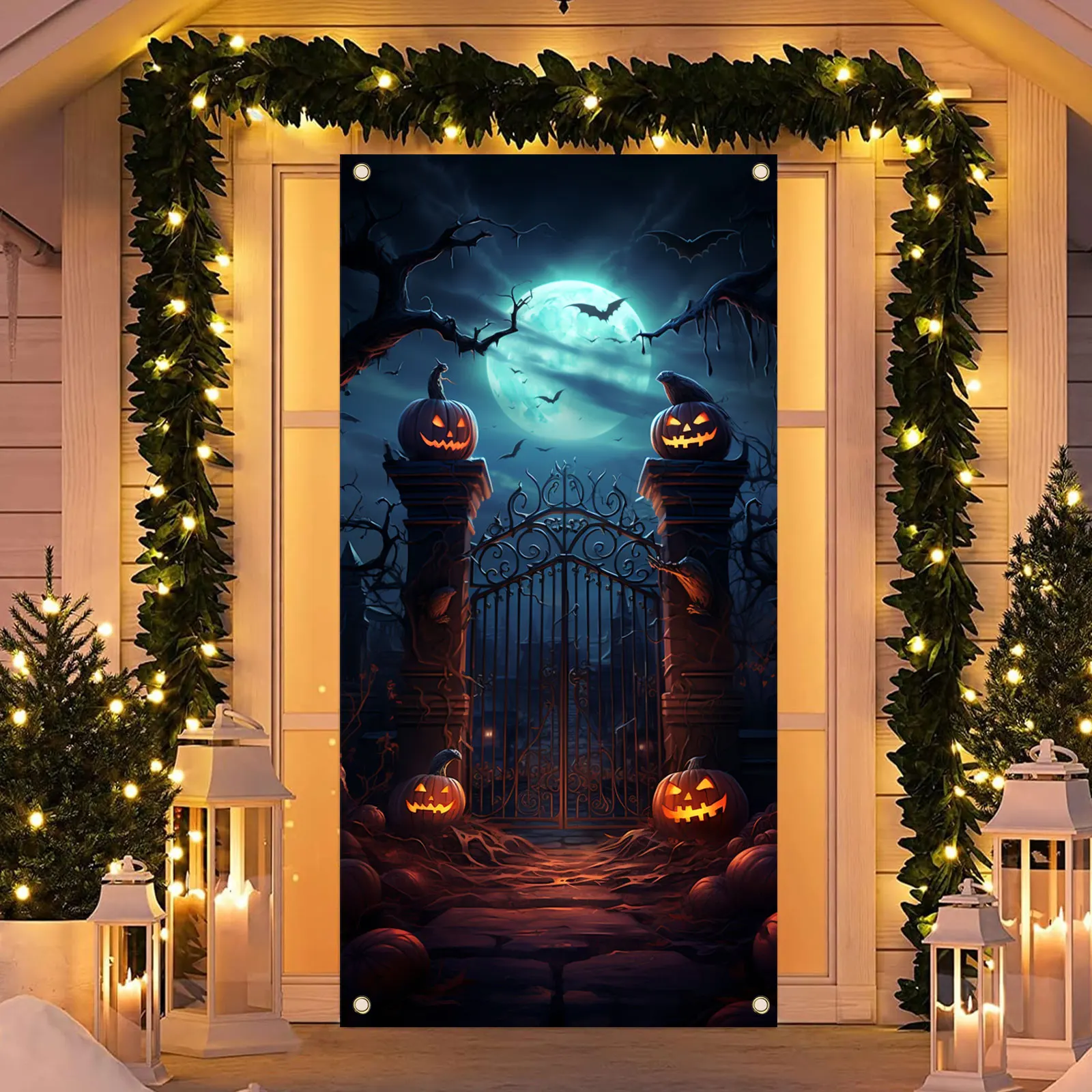 70x35 Дюймов Искусственная Тыква Для Украшения Хэллоуина С Фоном Тематической