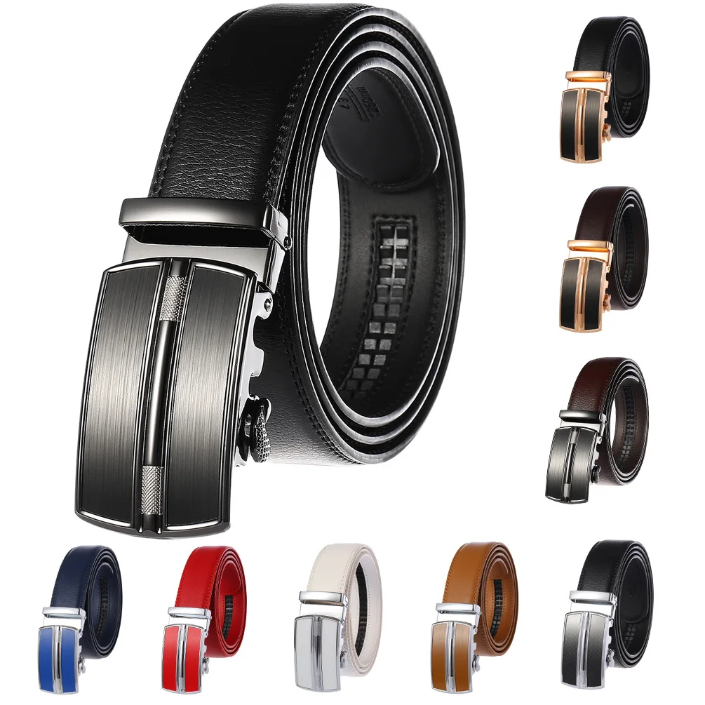 Men's Belts Luxury Automatic Buckle Genune Leather Strap Black Brown for Mens Belt Designers Brand High Quality