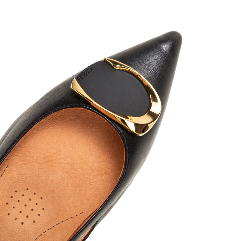 New Fashion Classic Women's High Heels Comfortable Pure Sheepskin Solid Color Business Commuter Office High Heels