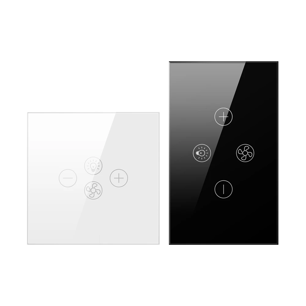 

Tuya Wifi Smart Fan Light Switch Work With Alexa Echo Google Home Speed-Adjustable Fan Light Switch US/EU Sandard