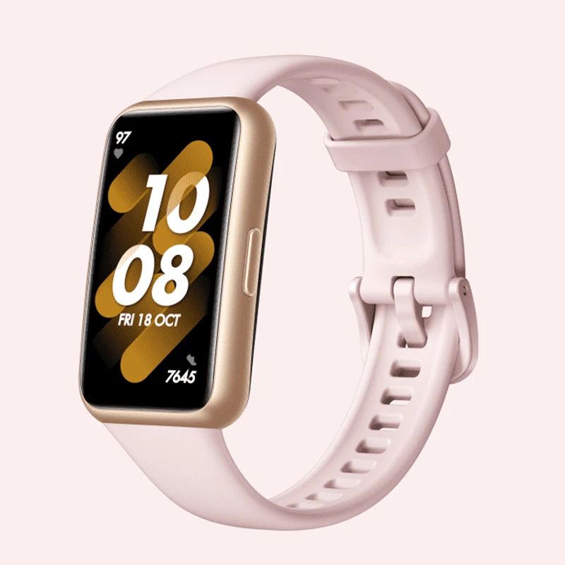 HUAWEI 100% Original Silicone Strap for Huawei Watch Band 7 Watchband Genuine Huawei band 7 Strap Pink / Green /Black/ Red Color