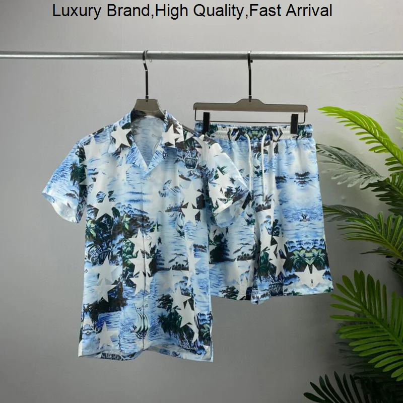 

Футболка женская с принтом в виде звезд, роскошный повседневный комплект, модная рубашка в уличном стиле, мужские топы, на лето