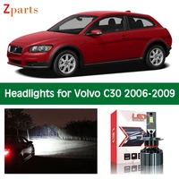 1 pair car led headlight for volvo c30 2006 2007 2008 2009 canbus headlamp lamp low high beam bulbs light accessories parts