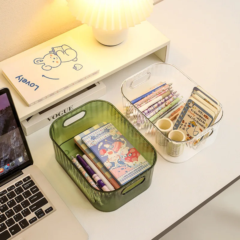 

Organize and Showcase Your Cosmetics with this Transparent Plastic Desktop Home Storage Box