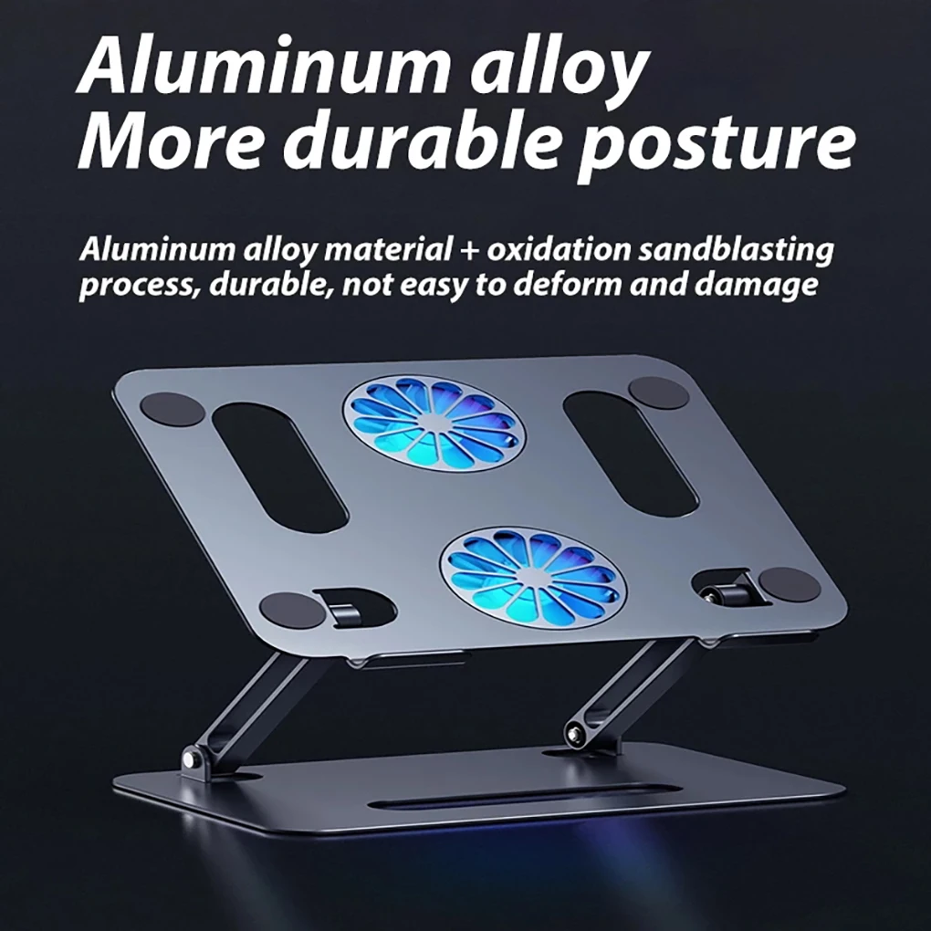 

Laptop Stand for Desk Adjustable Ergonomic Design Cooling Bracket Aluminum Alloy Foldable Desktop Holder with Stable Structure