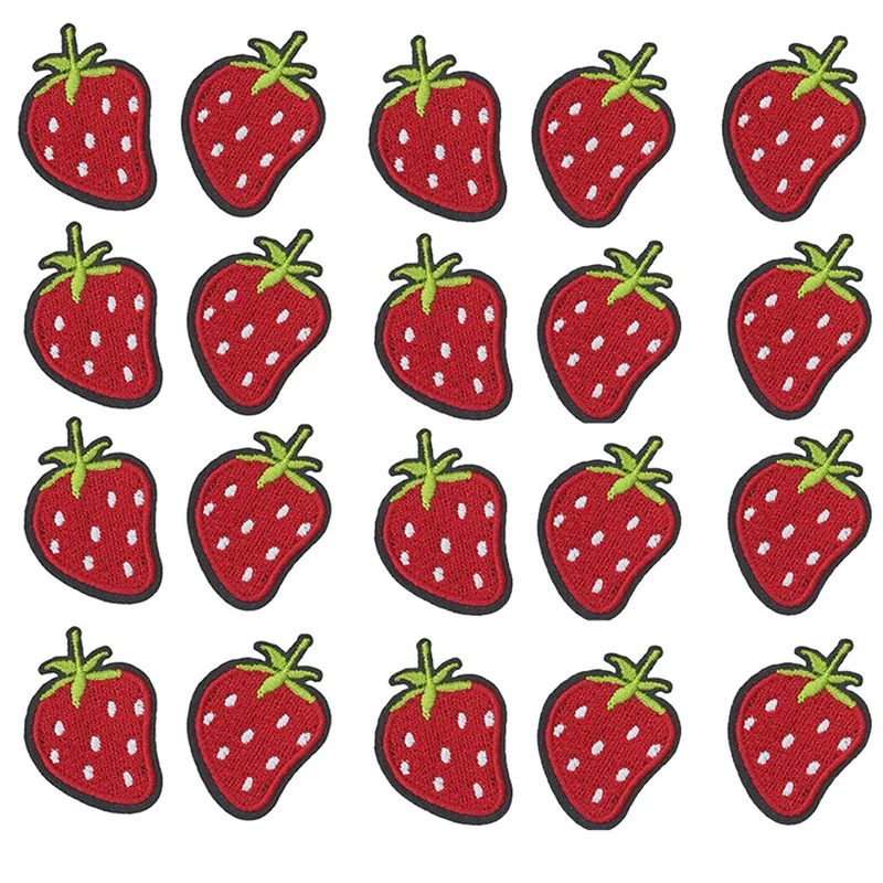 

Mini Strawberry Embroidered Sew Iron on Patch for Clothes/Hat/Jackets/T-Shirt/Jeans/Backpacks (20Pcs)