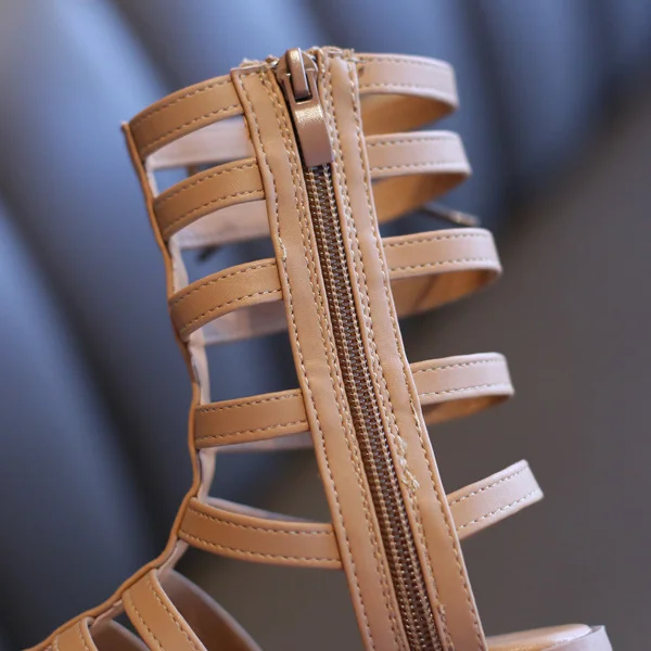 Недорогие новые сандалии для девочек летняя модная однотонная детская обувь в