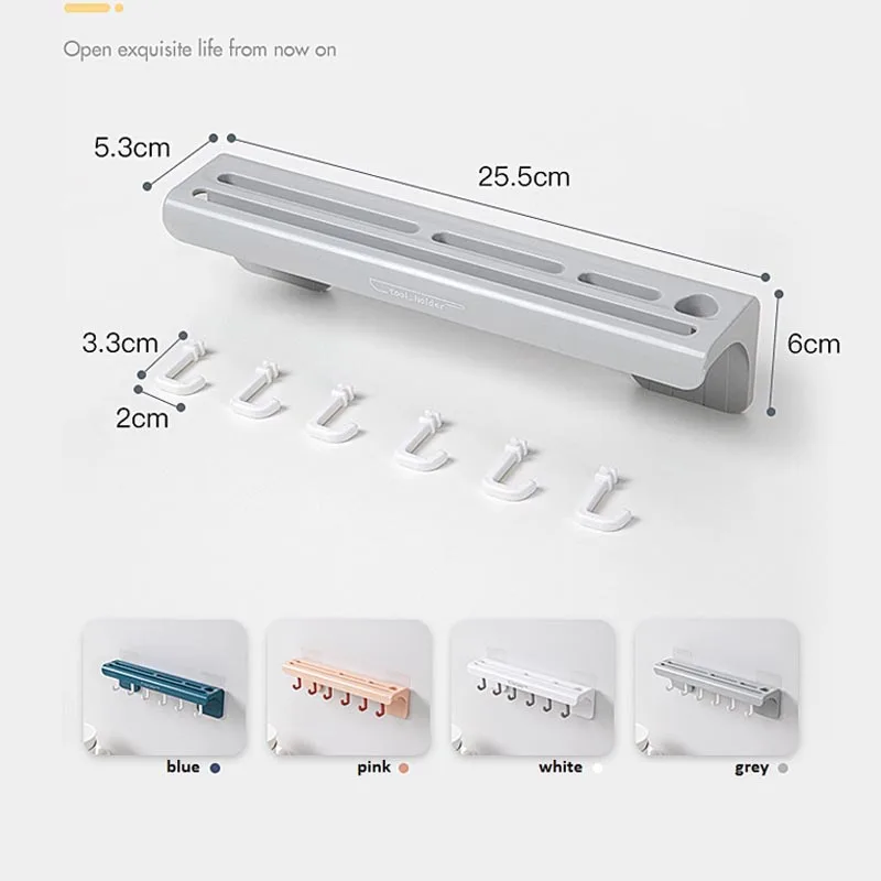 

Multifunctional Kitchen Rack Home Punch-free Knife Seat Spoon Shovel Storage Rack Wall-mounted Kitchen Knife Rack