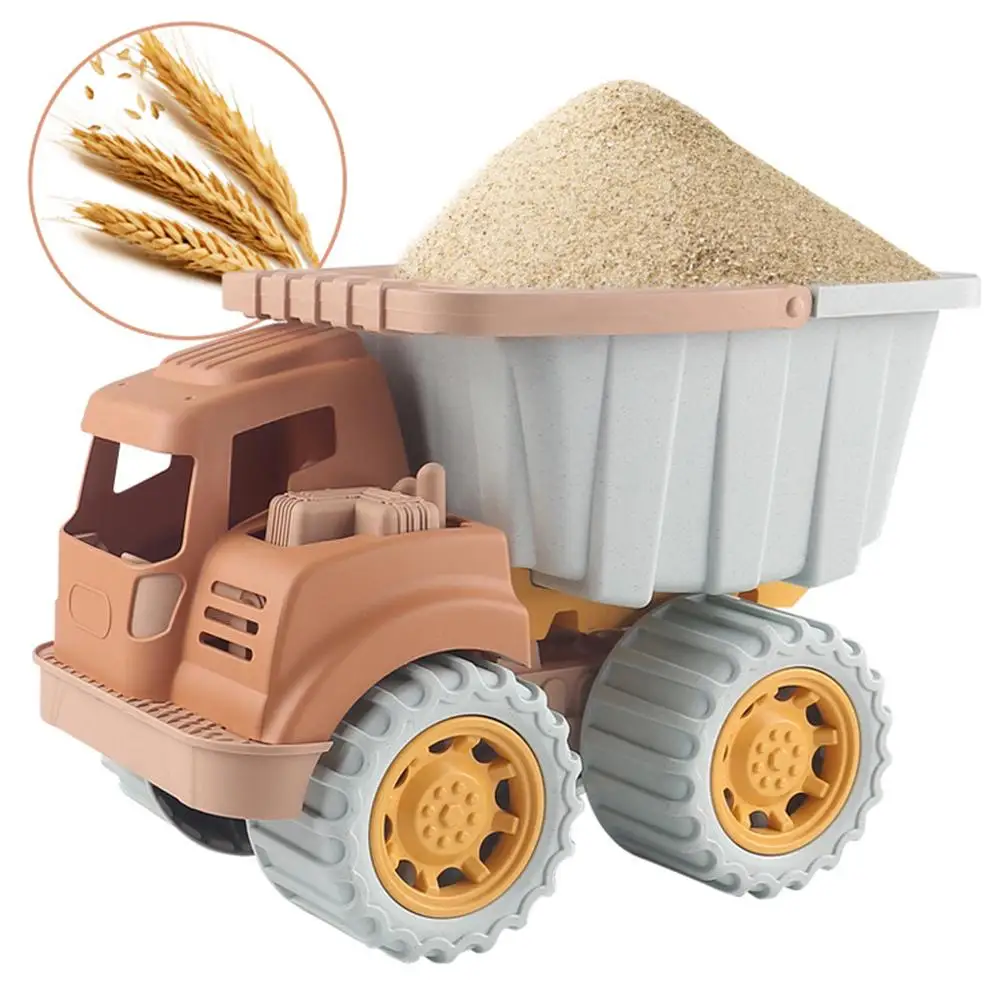 

Simulation Dump Truck Beach Toy For Children Wheat Straw Engineering Vehicle For Seaside Sand Water Game