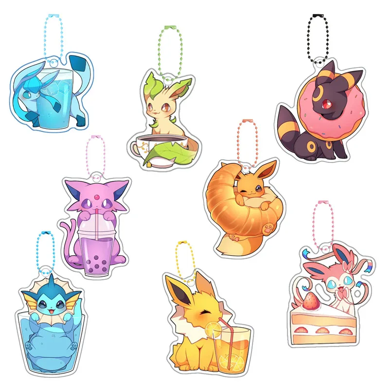 MINISO брелок Pokemon Eevee Vaporeon Flareon Espen Sylveen Jolteon Glaceon Umbrion Leafeon