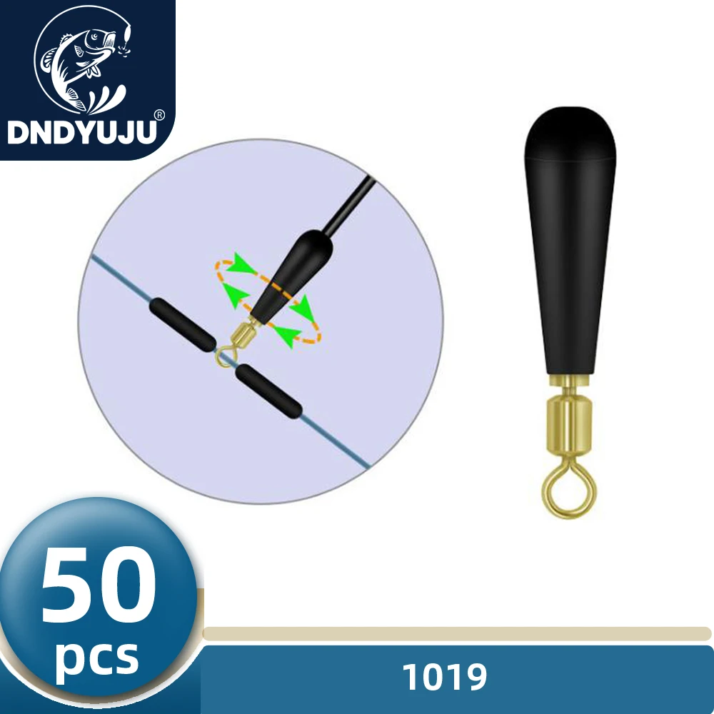 DNDYUJU 50 шт. рыболовные поплавковые держатели медный Поворотный Поворот на 360