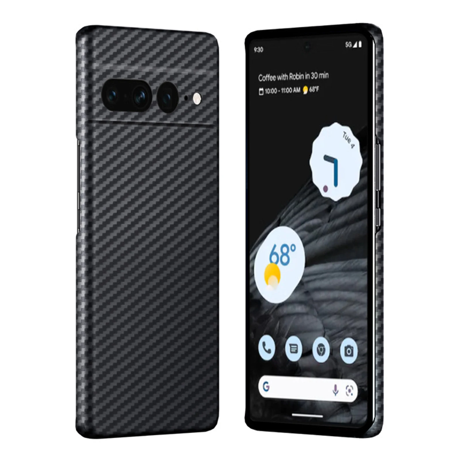 Carbon Fiber Phone Case for Google Pixel 7 Pro 5G Shockproof Smartphone Case Aramid Fiber Phone Case Slim Protection Cover