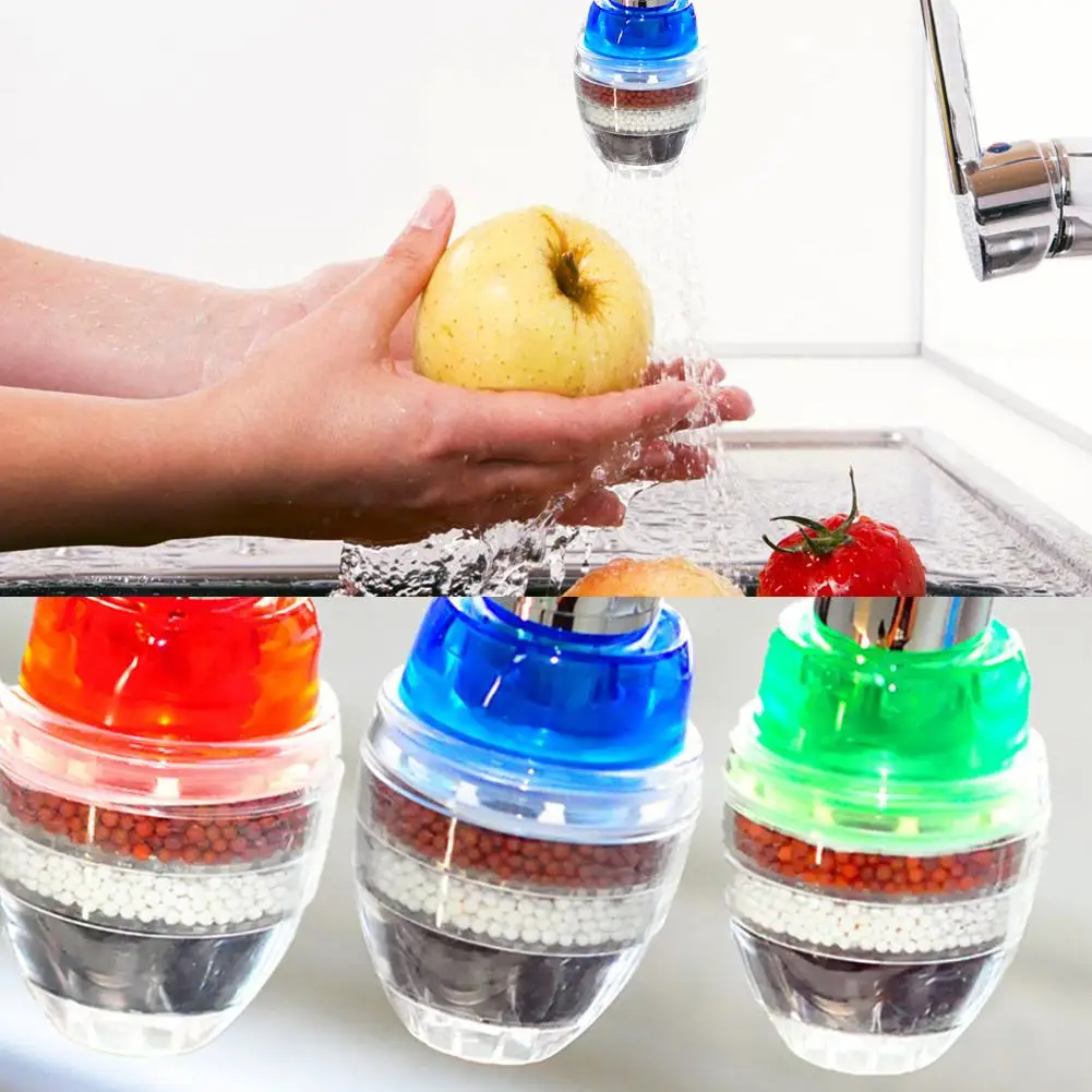 

5 Lagen Water Filter Voor Thuis Waterzuiveraar Filter Actieve Kool Filtratie Tap Water Mini Kraan Filter Keuken Accessoires