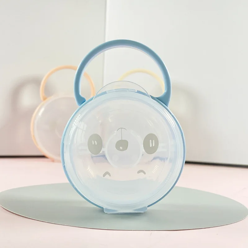 

Cartoon Panda Personality Pacifier Chain Pacifier Storage Box Transparent Dust Box Newborn Care Supplies Bottle Accessories