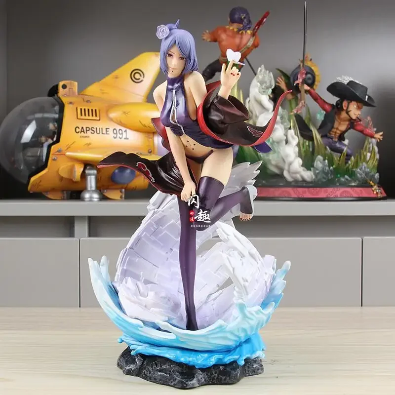 

28cm Naruto Figure Model Gk Itachi Konan Anime Action Statue Akatsuki Figurine Pvc Model Collectible Toy For Kids Surprise Gift