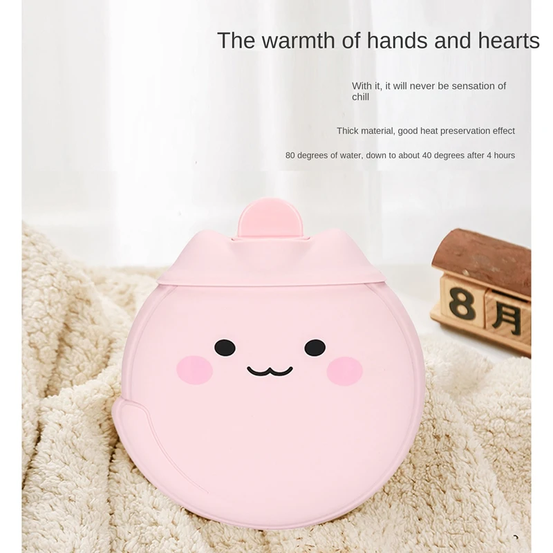 

450ML Hot Water Bag Portable Explosion-Proof High Temperature Resistant 80℃ Warm Water Bag For Winter And Summer