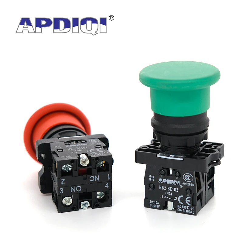 APDIQI 1 шт. XB2 EC42 EC31 40 мм самосброс грибовидной головки пластиковый переключатель