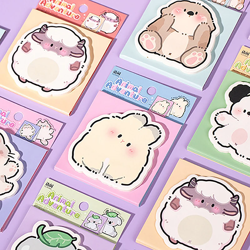 Стикеры для заметок с мультяшными животными 30 листов
