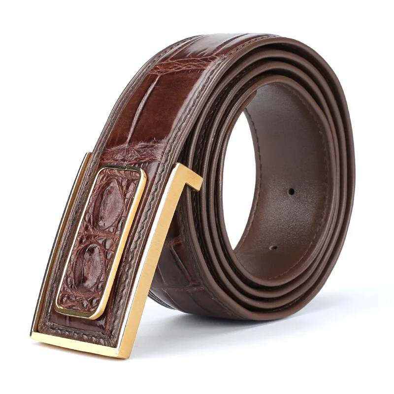 2023 men high quality genuine leather belt designer belts men Crocodile skin fashion Strap male for man PA001